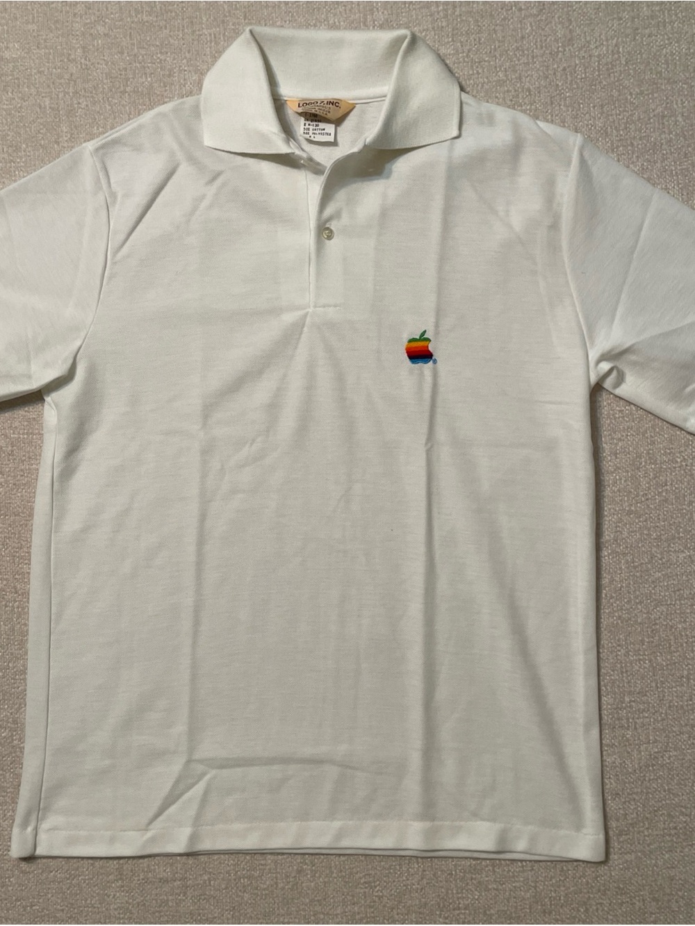 Vintage 1981 Apple Computers Polo Deadstock Grail Rainbow Logo Pre Mac Size L